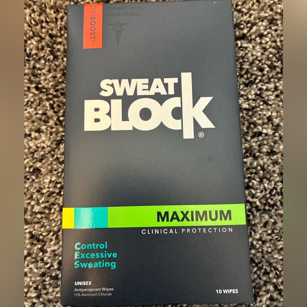 Antiperspirant Wipes - SweatBlock Maximum Clinical Protection